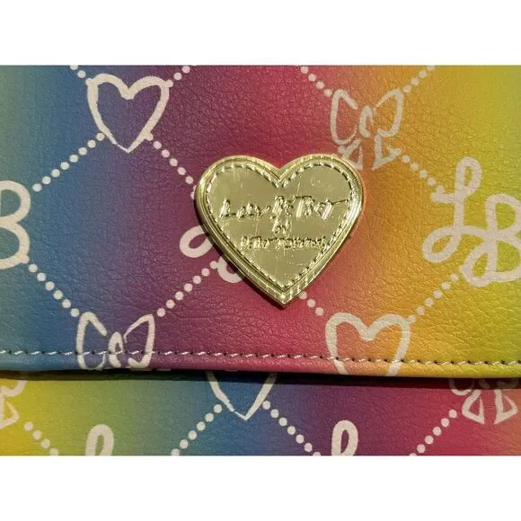 Luv Betsey By Betsey Johnson White Multicolor Crossbody Purse With Coin Pouch - Picture 8 of 9